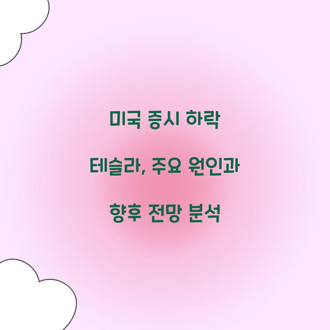 미국 증시 하락 테슬라