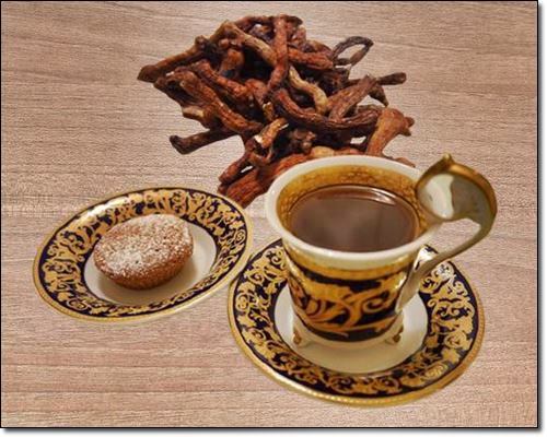 둥굴레차와 간식