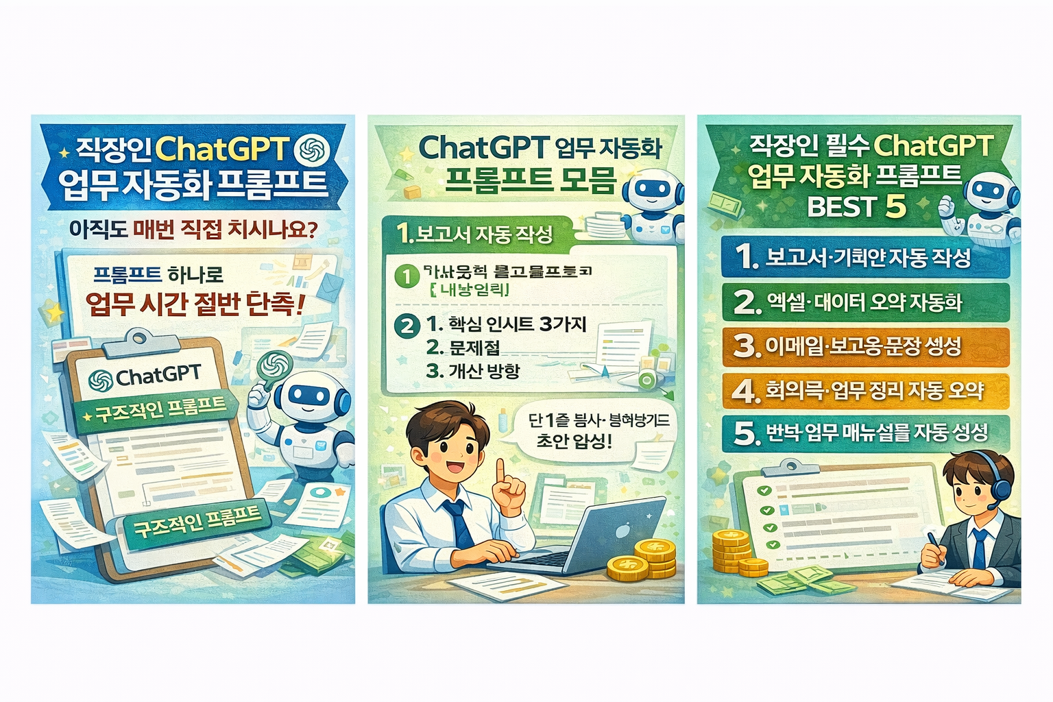직장인 ChatGPT 업무 자동화 프롬프트 모음