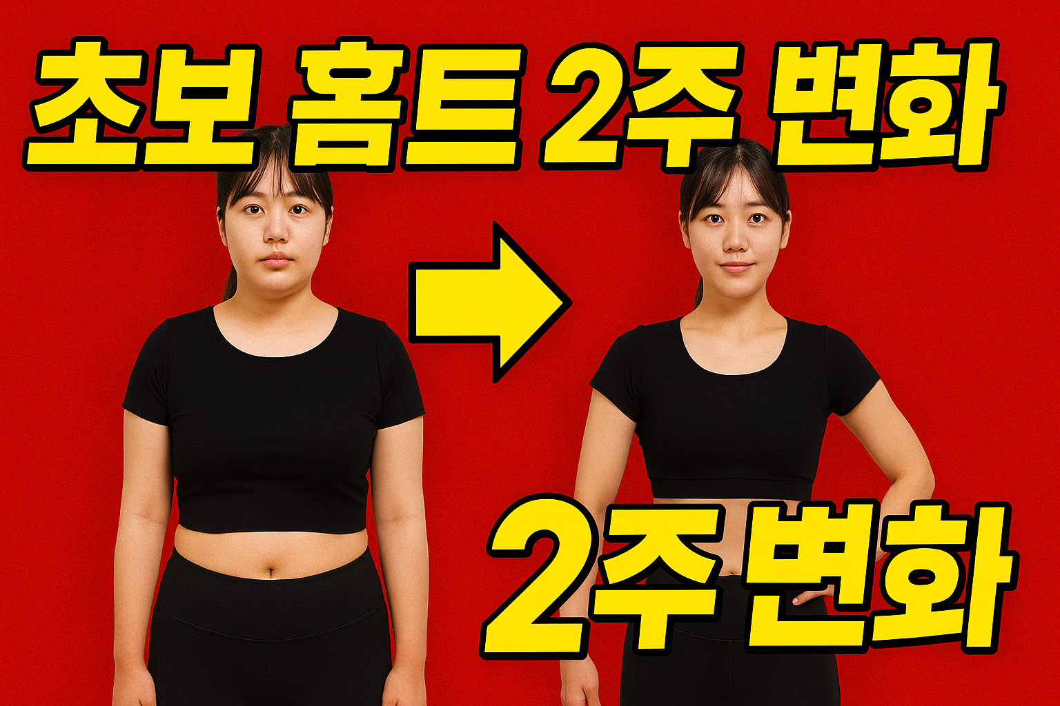 초보 홈트 2주 변화