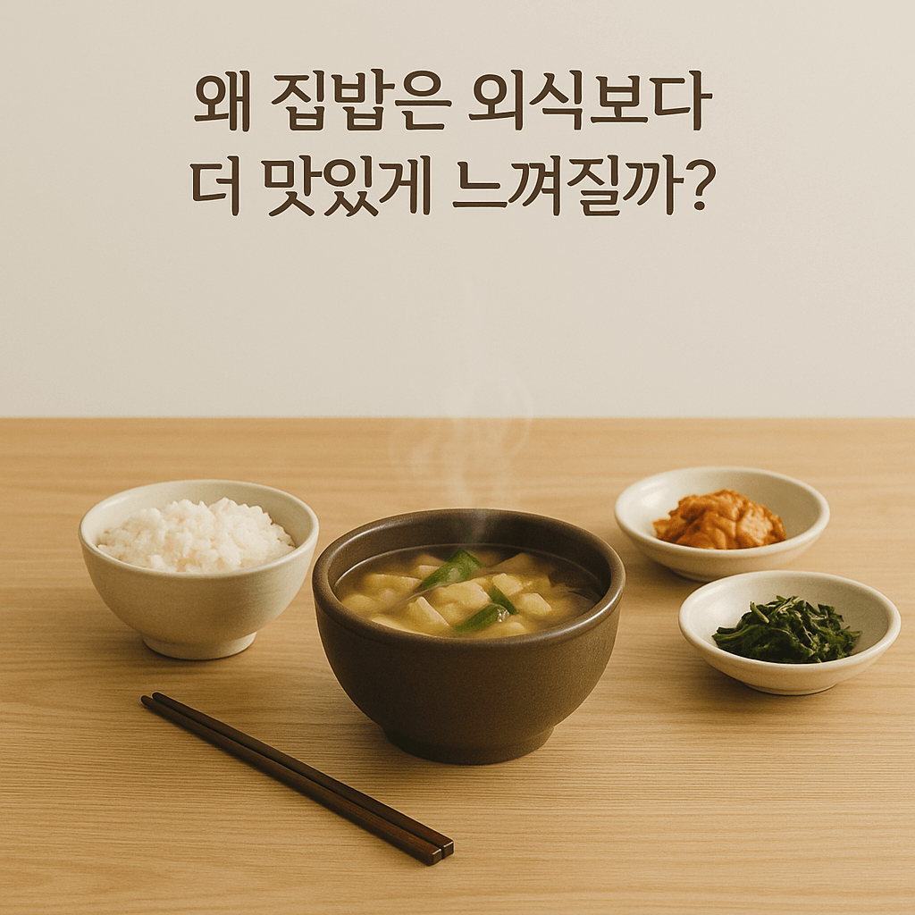 왜 집밥은 외식보다 더 맛있게 느껴질까? &mdash; 감정&middot;기억&middot;향의 구조로 풀어보는 &lsquo;집밥의 힘&rsquo;