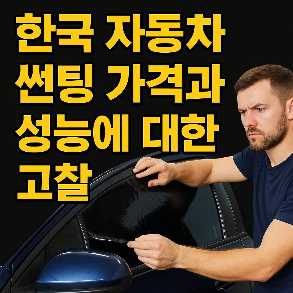한국 자동차 썬팅 가격과 성능에 대한 고찰 블로그 썸네일 사진