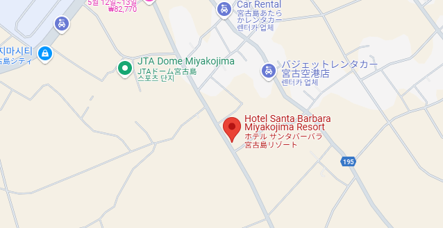 미야코지마 자유여행 호텔 산타바바라 미야코지마 리조트 위치