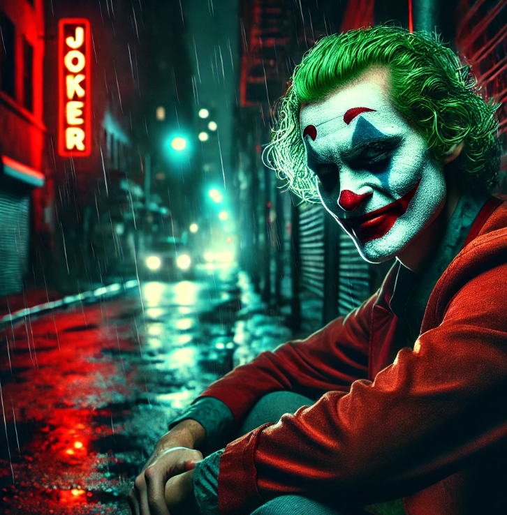 영화 조커 관련 AI 이미지 첨부