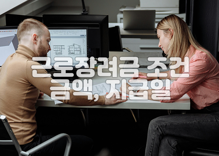 직장인 두사람이 진지하게 회의를 하고 있다