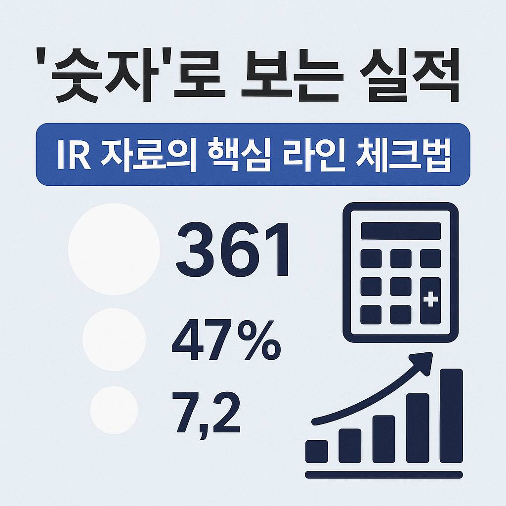 IR 자료의 핵심 라인 체크법