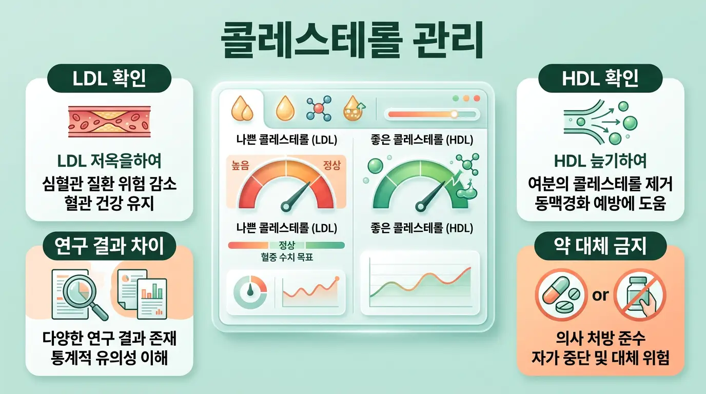 폴리코사놀 콜레스테롤 LDL HDL 수치 개선 가능성과 한계