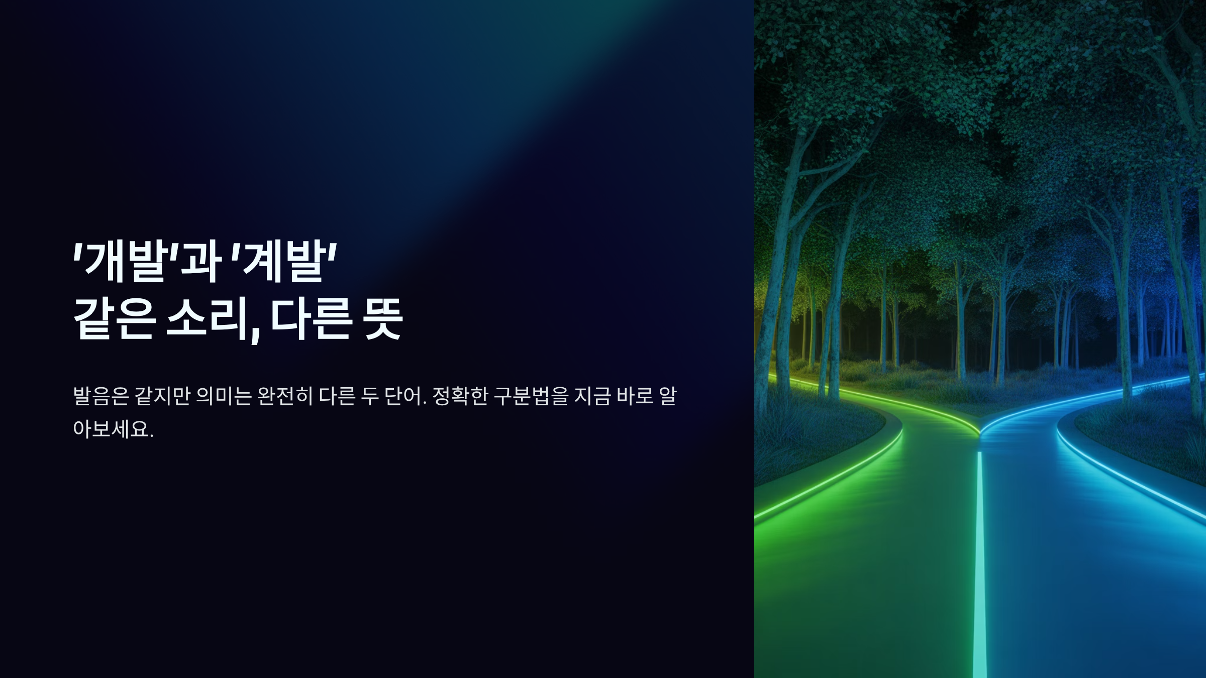 ‘개발’과 ‘계발’, 같은 소리 다른 뜻 완벽 정리