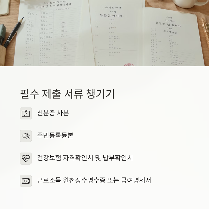 필수 제출 서류 목록