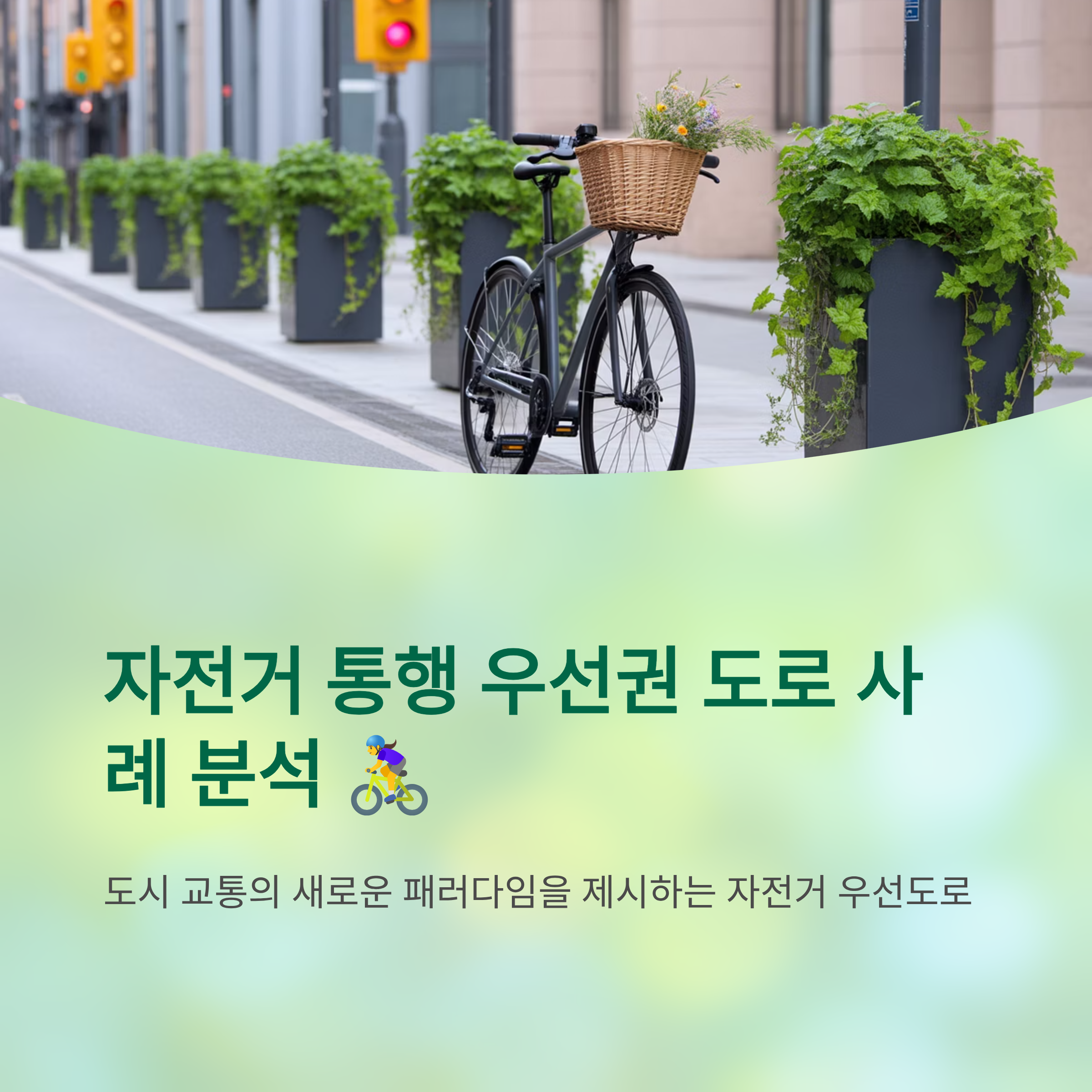 자전거 통행 우선권 있는 도로 사례 분석