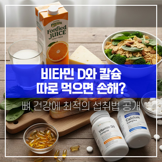 비타민 D와 칼슘, 따로 먹으면 손해? 뼈 건강에 최적의 섭취법 공개