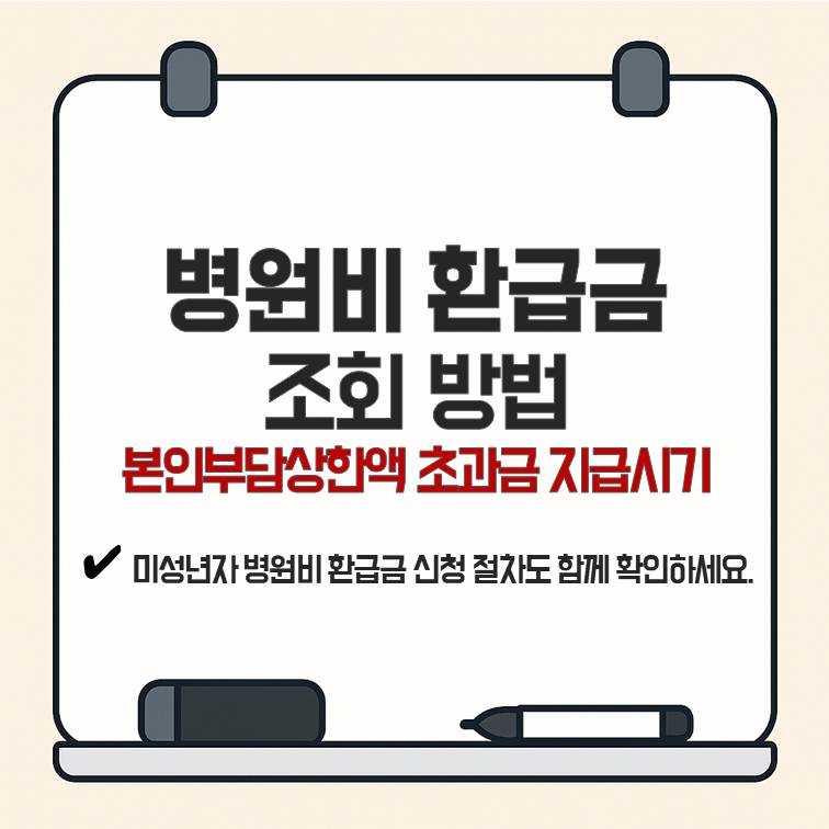 병원비 환급금 조회 방법과 본인부담상한액 초과금 지급 시기 안내 이미지