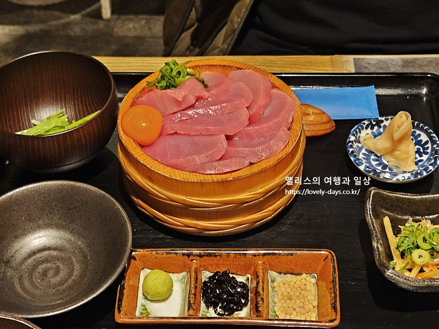 후쿠오카 텐진 맛집 생참치 덮밥 전문점 메뉴 가격 위치 예약방법