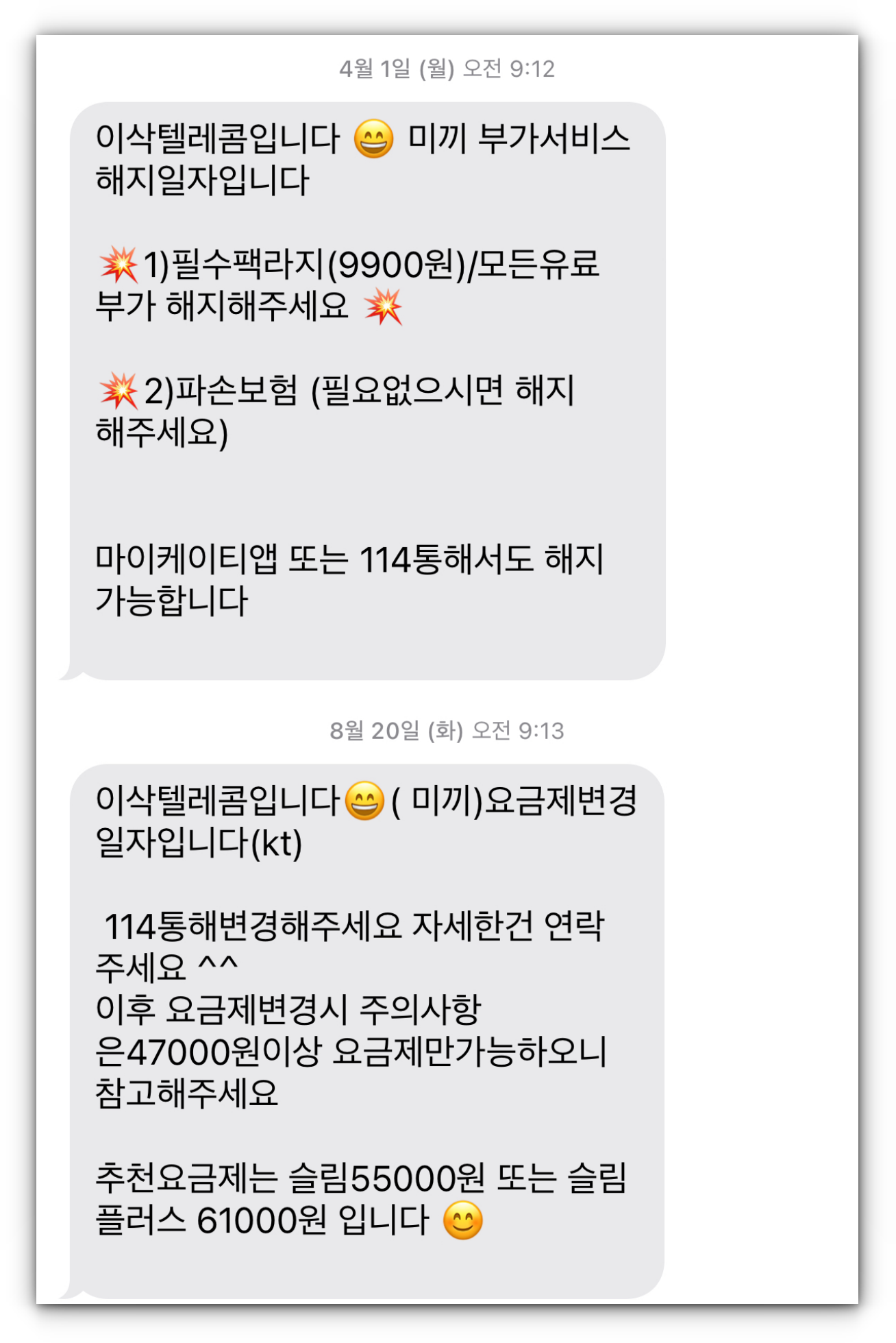 안내문자