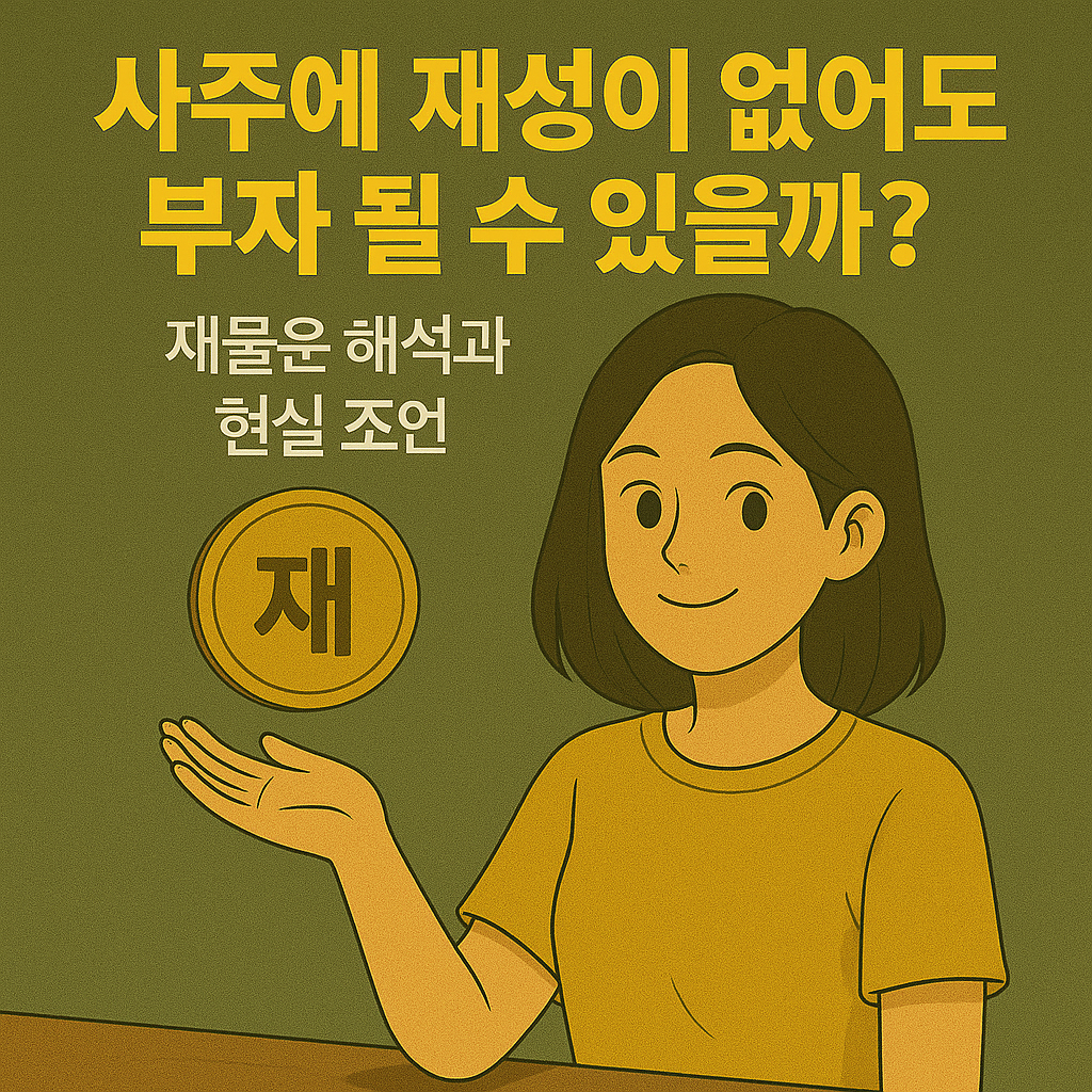 사주에 재성이 없어도 부자 될 수 있을까｜재물운 해석과 현실 조언