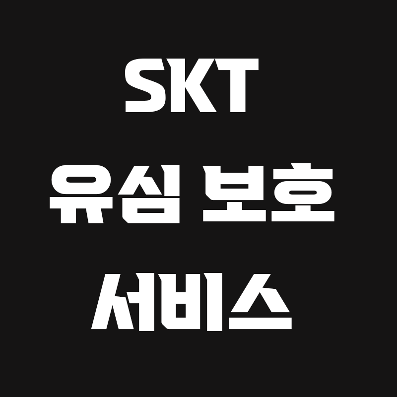 검정색 배경에 SKT 유심 보호 서비스라고 적혀있는 썸네일