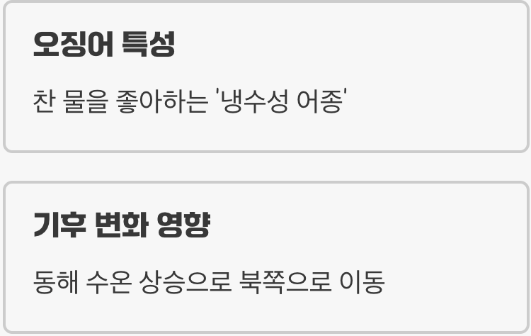 따뜻해진 바다, 이사 가버린 오징어