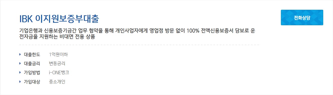 IBK 이지원보증부대출