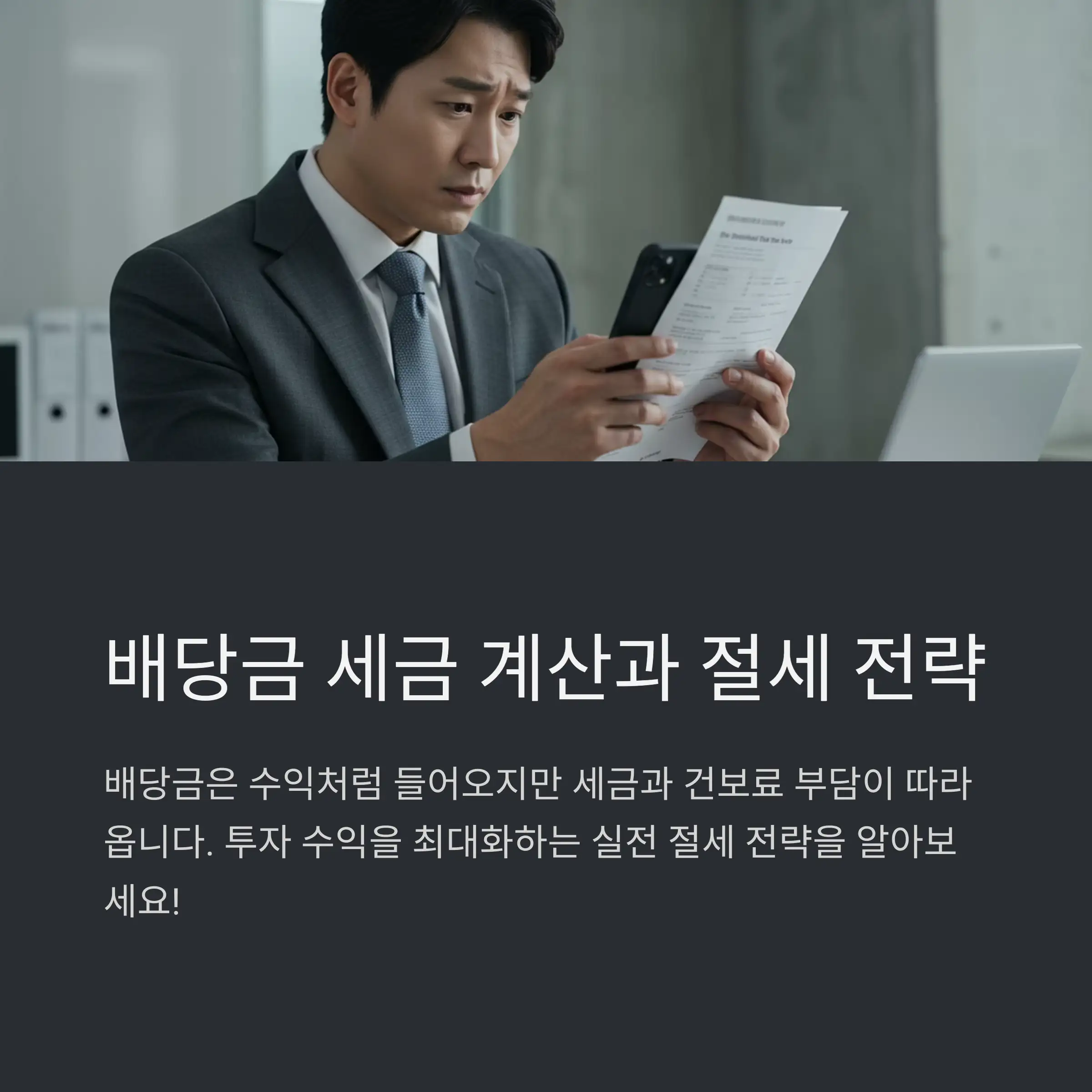 배당금에 부과되는 세금 종류 💸