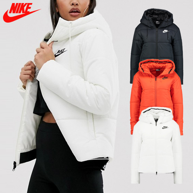 나이키 퓨추라 여자 후드 숏패딩 점퍼 화이트