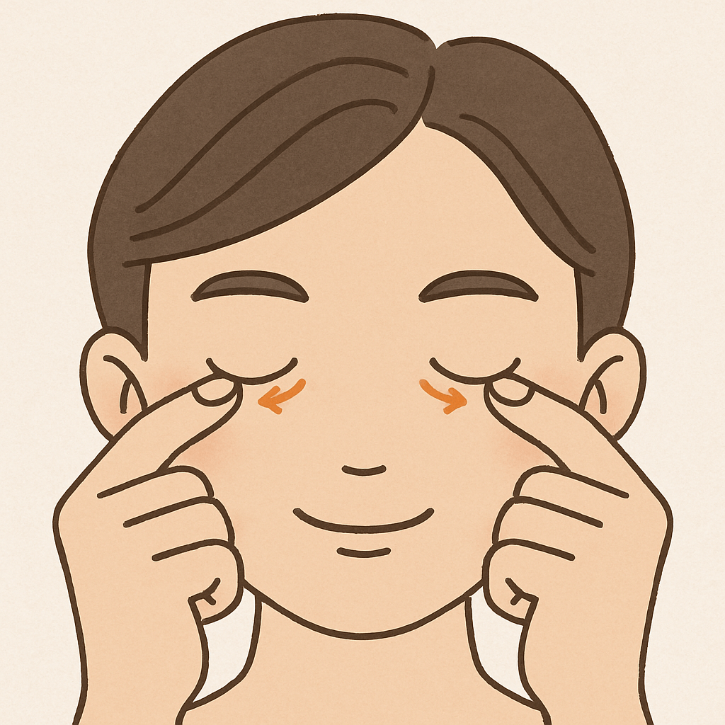 눈 마사지와 지압