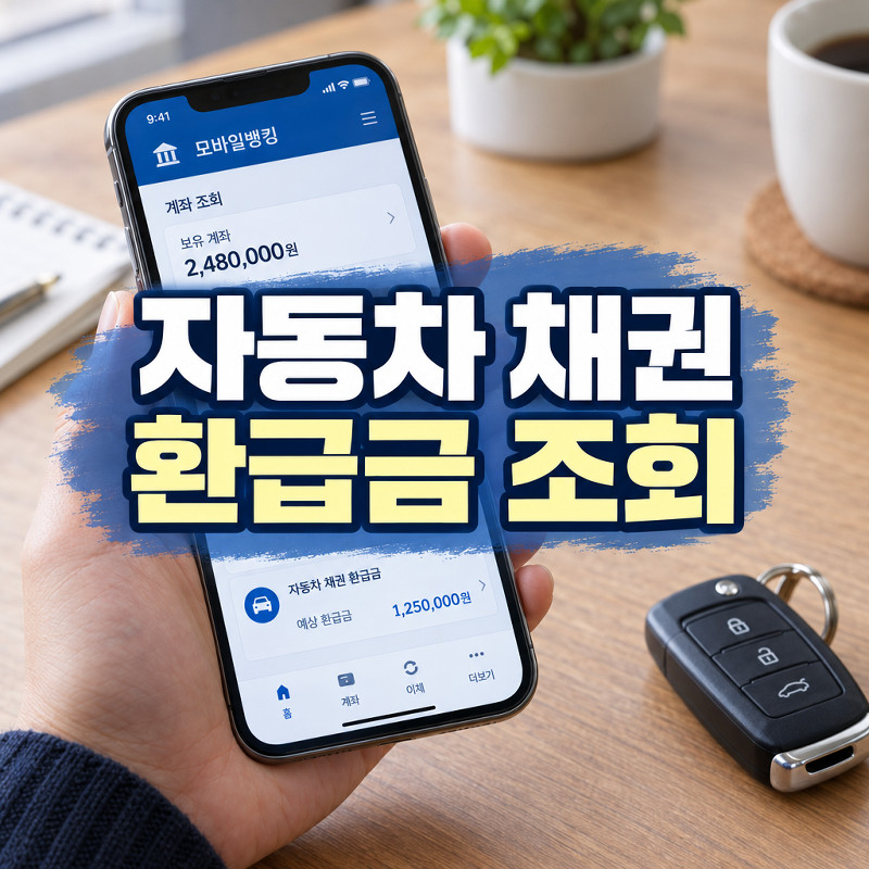 자동차 채권 환급금 조회 방법과 신청 기간 확인하기