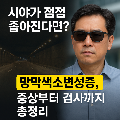 망막색소변성증 관련 눈 건강 개념 이미지