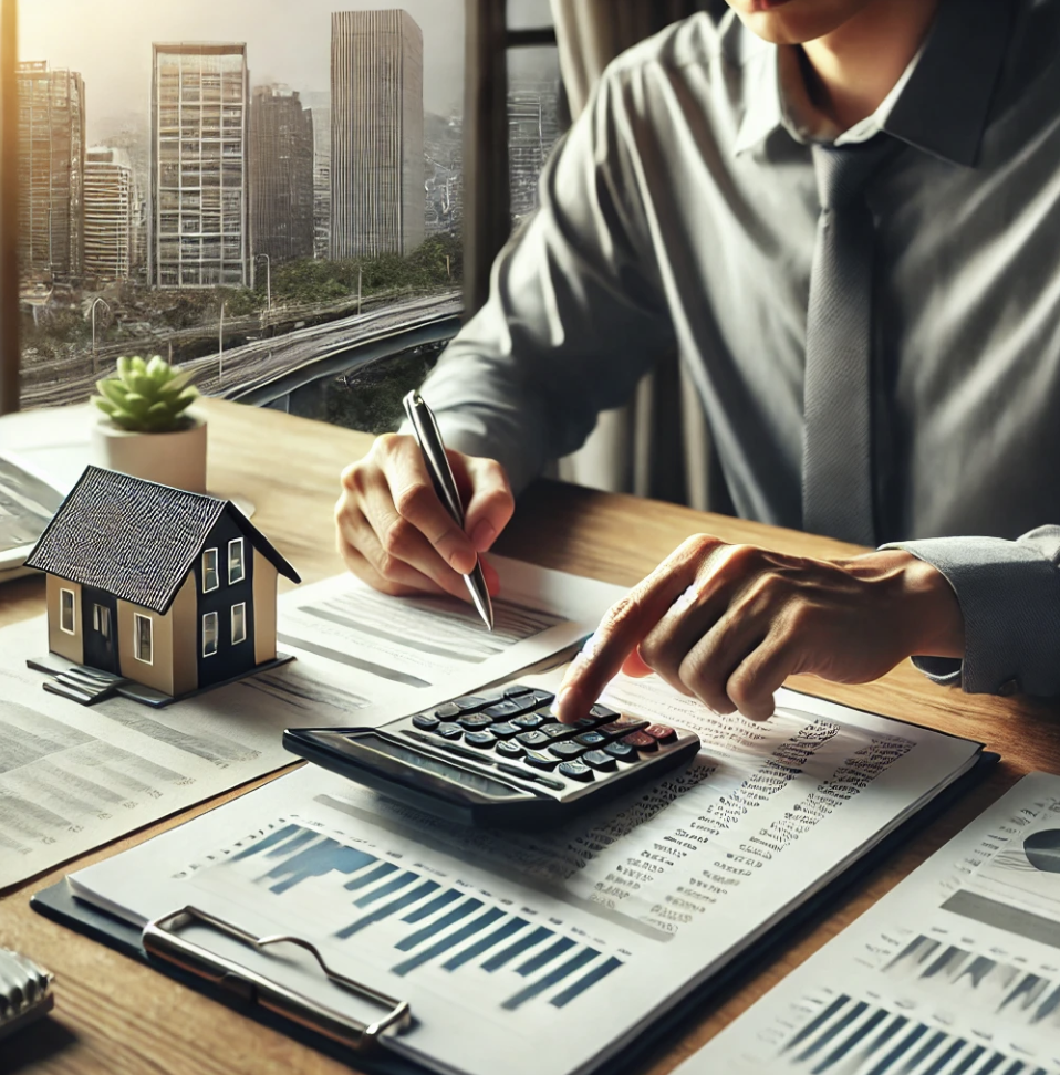 세금서류를 검토하는 모습