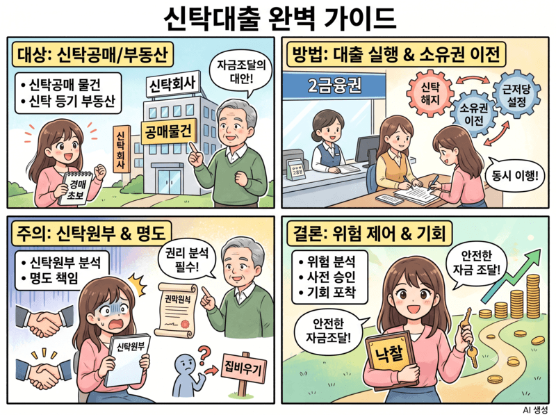 신탁공매 신탁대출물건 대출방법과 주의사항