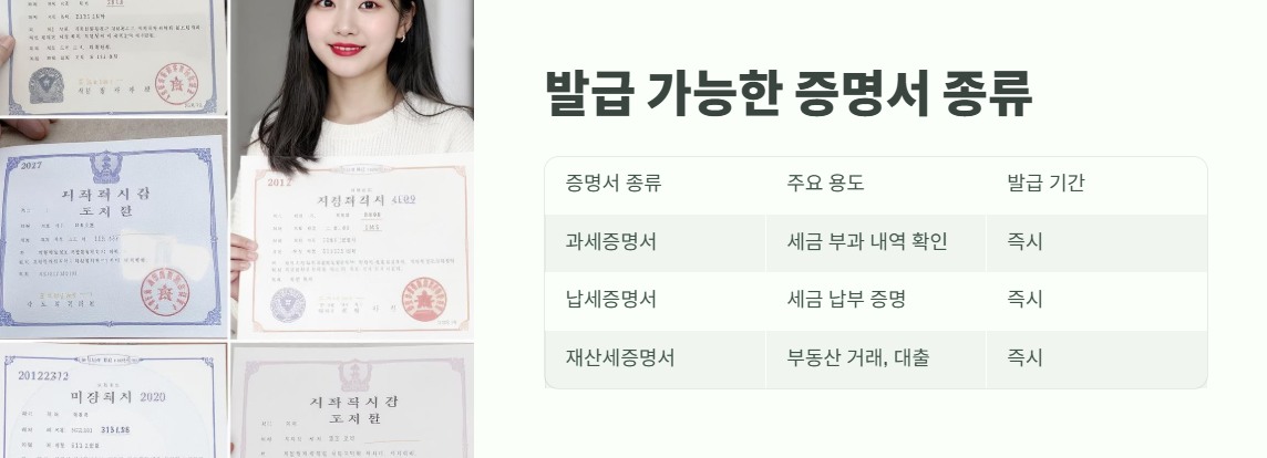 지방세 세목별 과세증명서 인터넷발급 2025 8