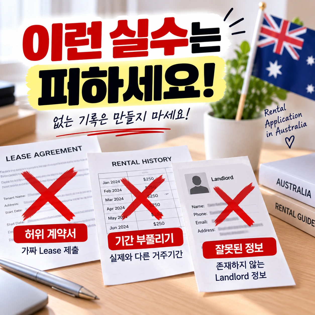 Rental History 작성 시 주의사항