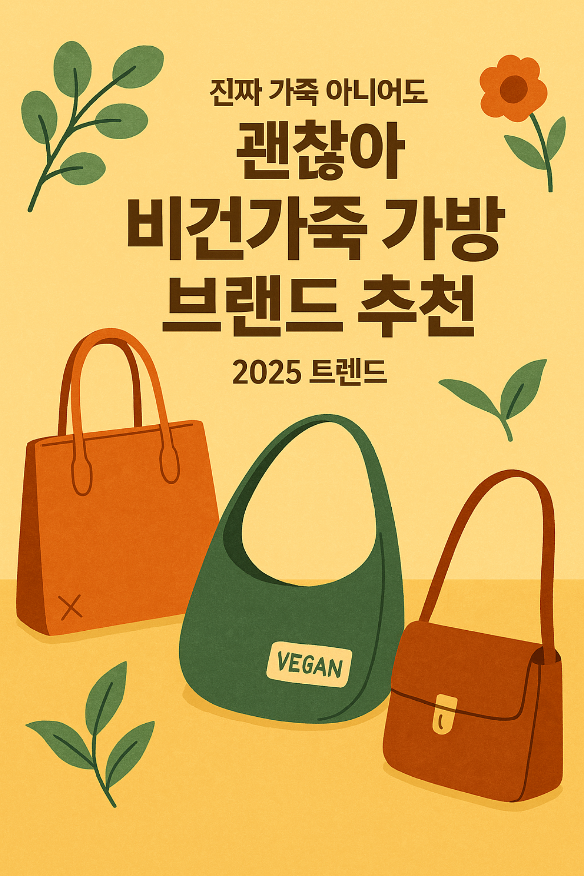 2025 비건가죽 가방 브랜드 추천 블로그 썸네일 이미지