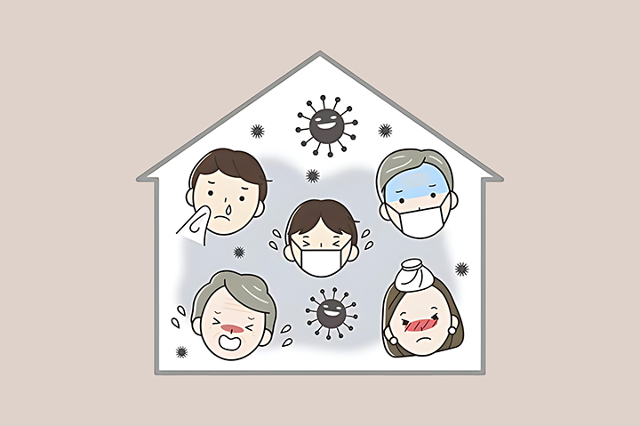 밀접-접촉으로-감염-위험이-있는-가족