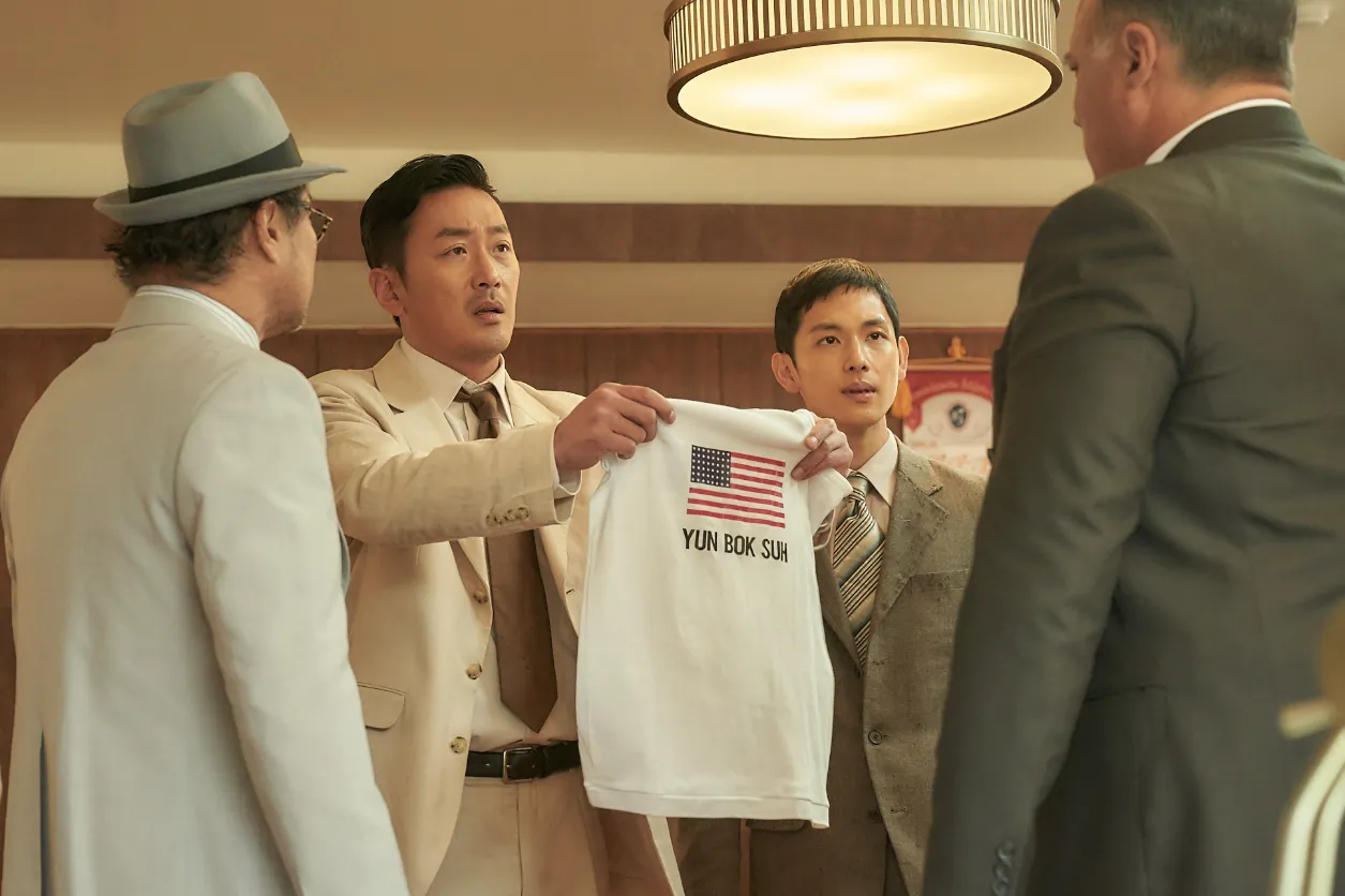 성조기가 달린 유니폼을 항의하는 손기정