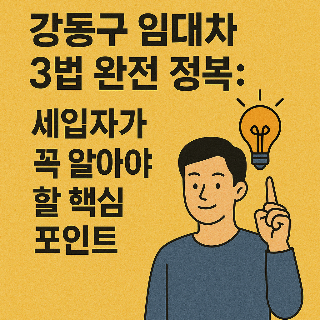 암사·천호·고덕동 세입자라면 꼭 알아야 할 계약 전략