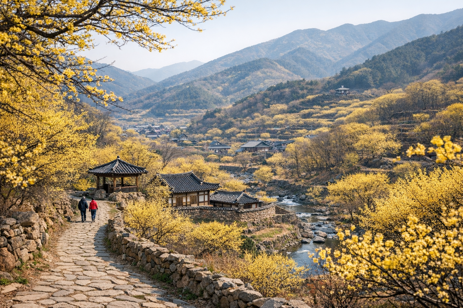 산수유 마을 이미지