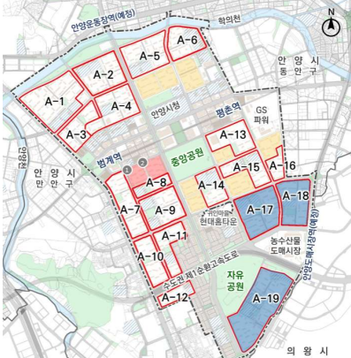 평촌 선도지구 선정 구역