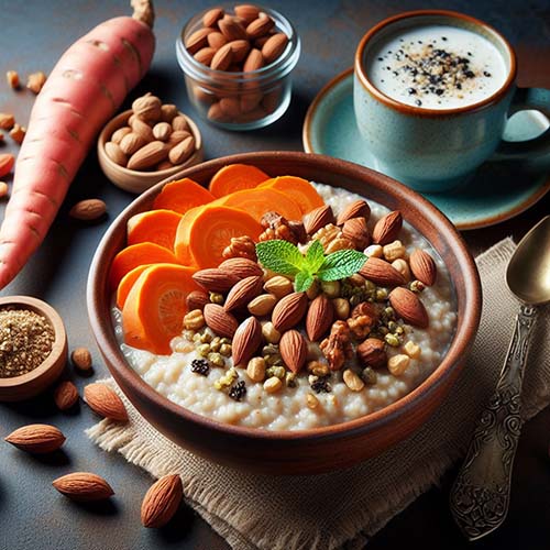 견과류-고구마죽