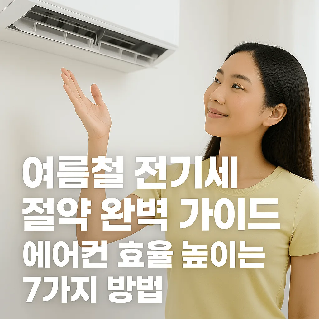 여름철 전기세 절약 완벽 가이드 - 에어컨 효율 높이는 7가지 방법