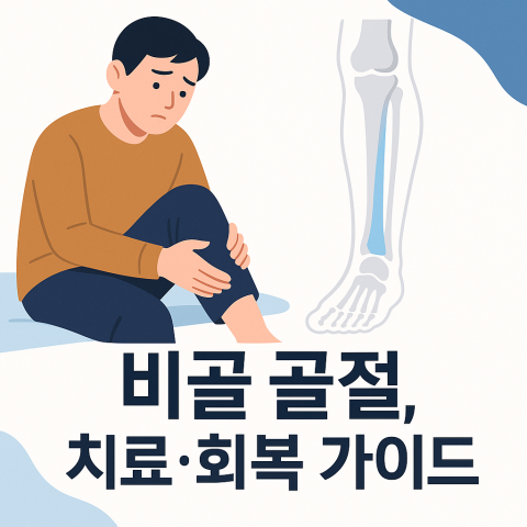 비골 골절 치료와 회복 과정을 안내하는 의료 블로그 썸네일 이미지