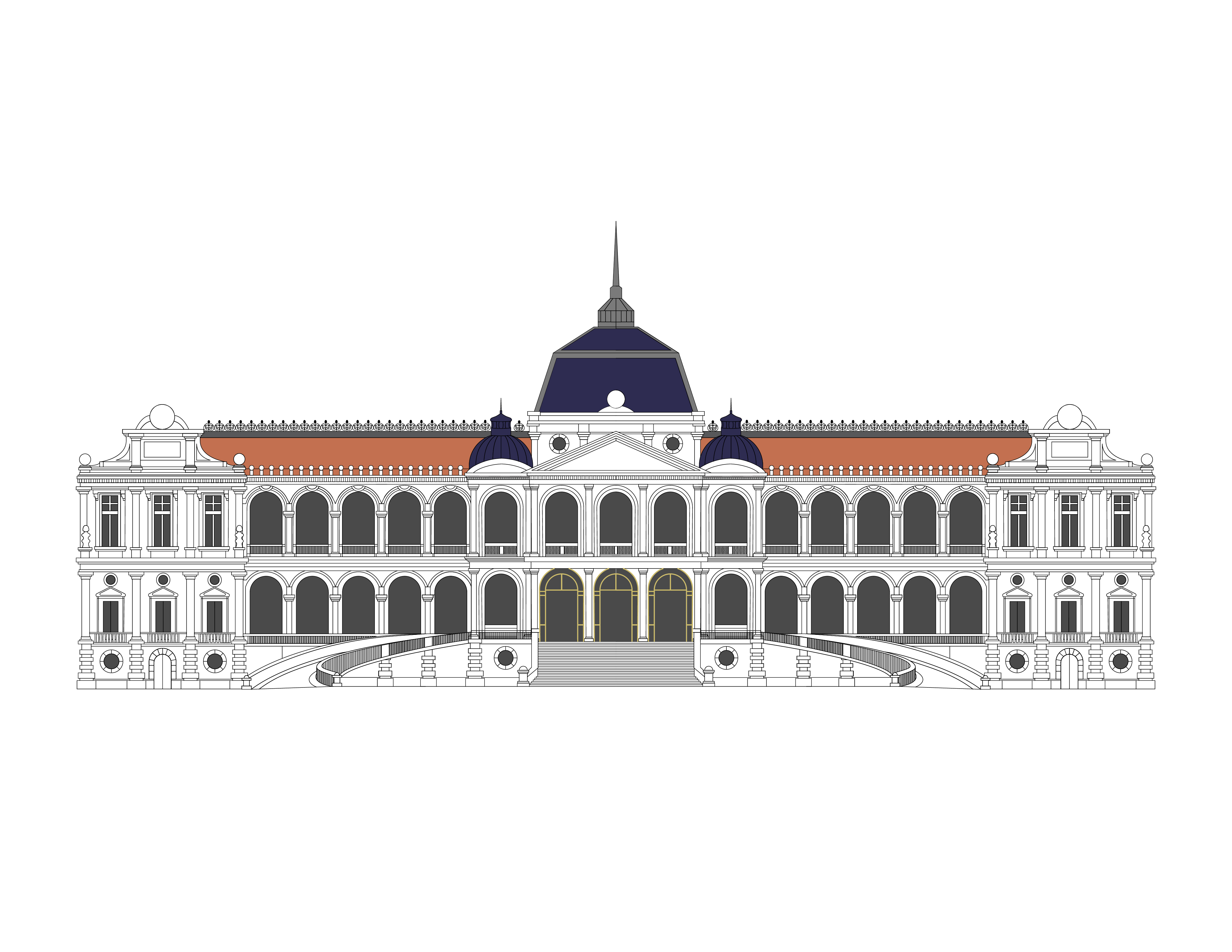 프랑스 식민지배 시절의 노로돔 궁전