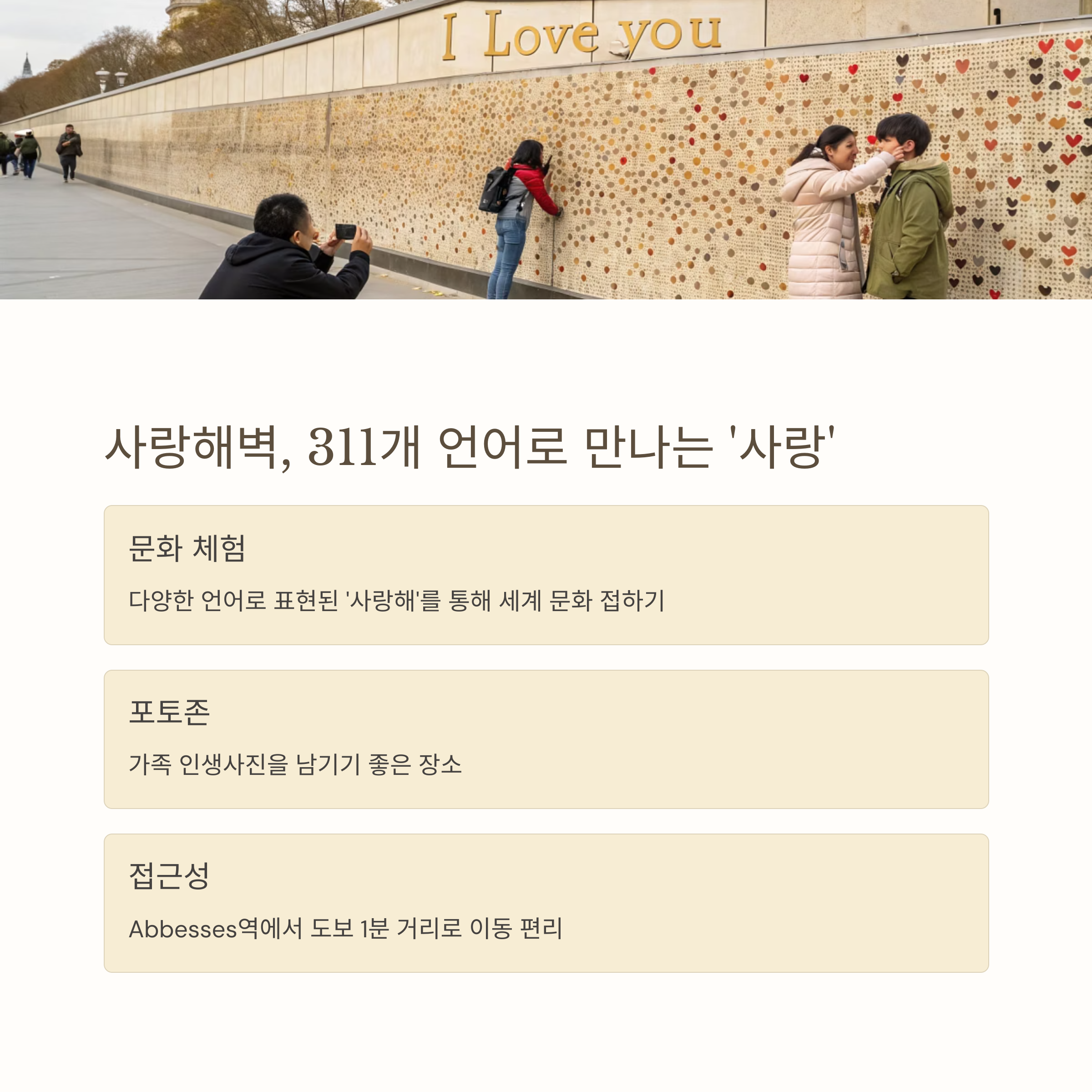 사랑해벽, 311개 언어의 사랑