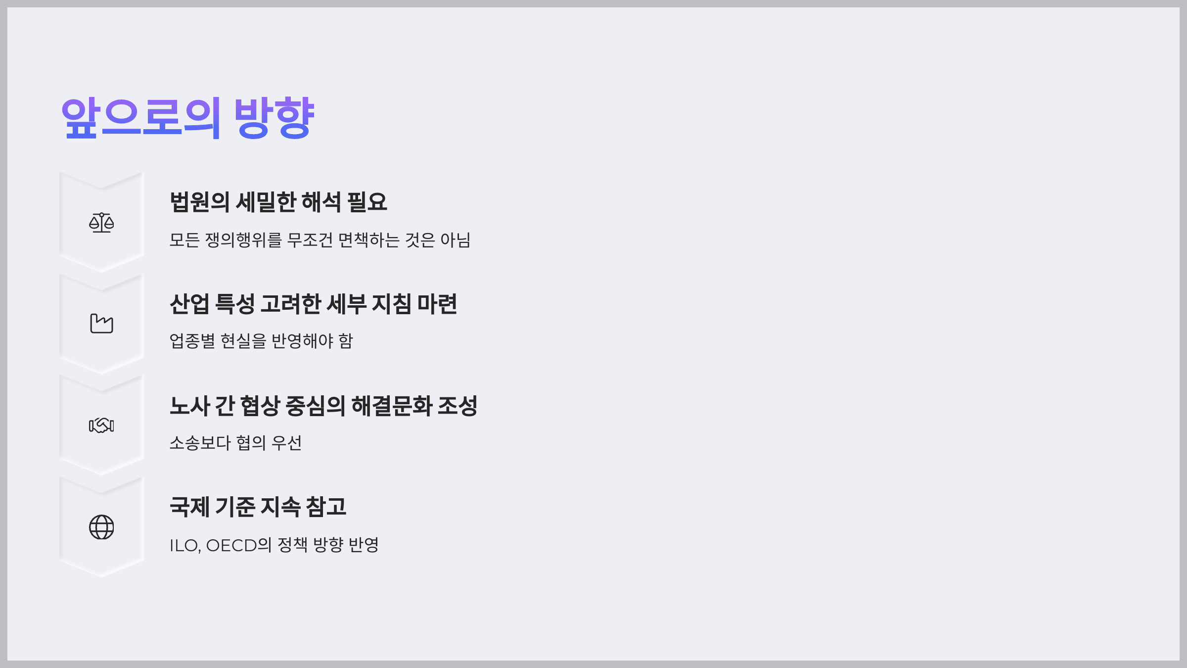 앞으로의 방향