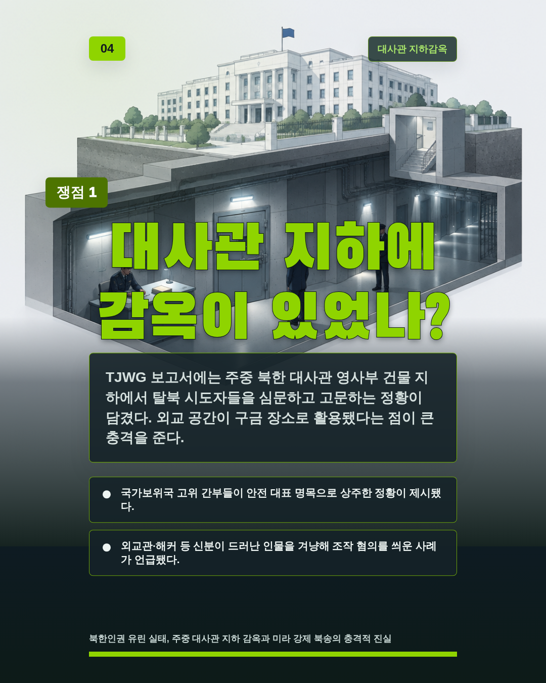 대사관 지하에 감옥이 있었나?