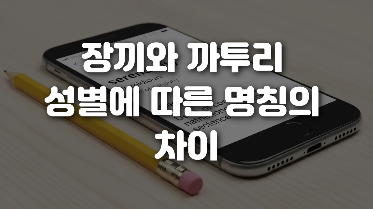 장끼와 까투리 성별에 따른 명칭의 차이