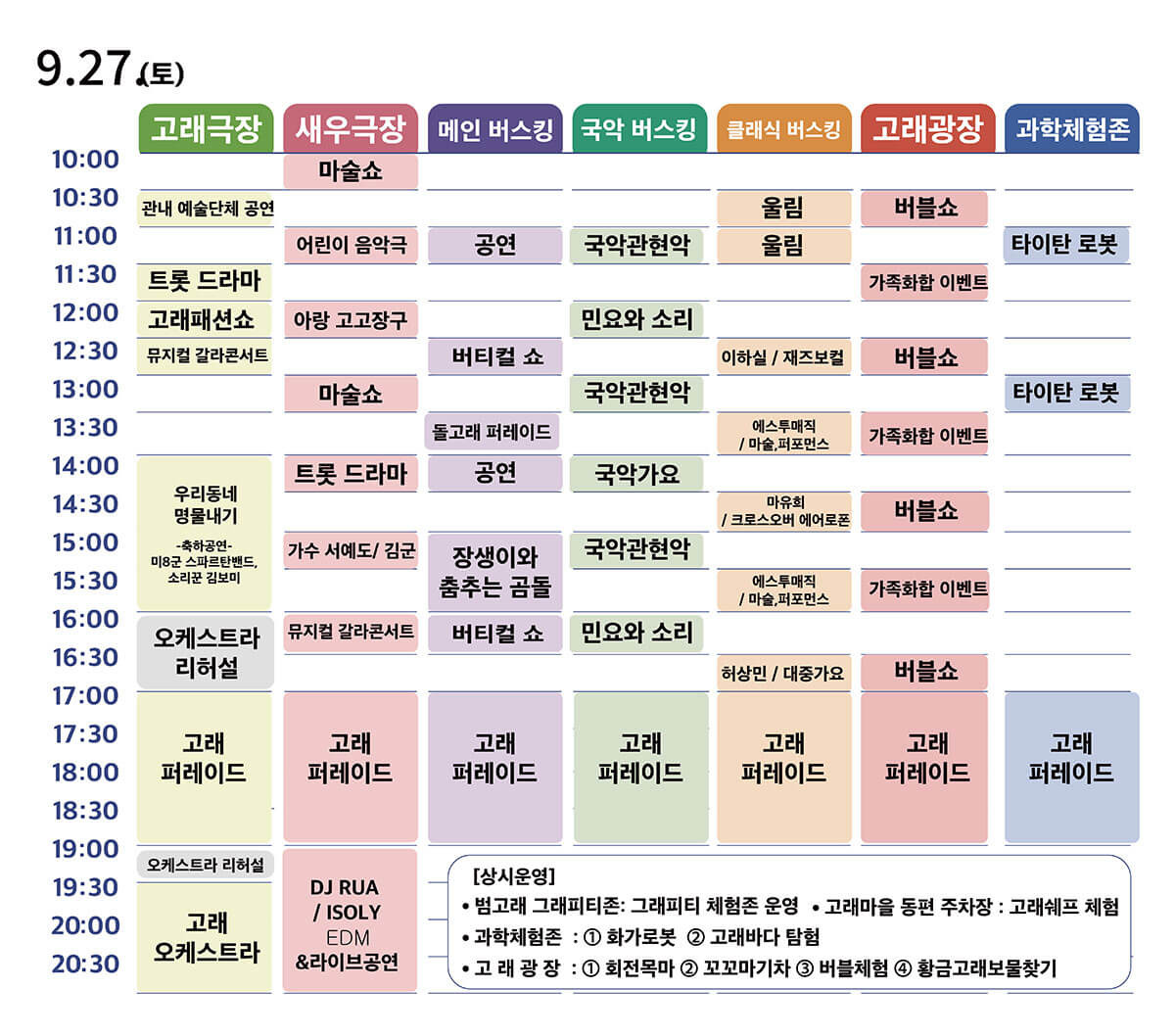 9월 27일(토)