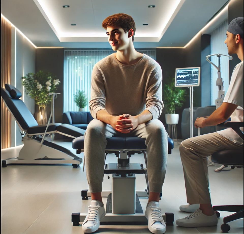 첨단 기술을 활용한 재활 병원 치료와 관련된 사진