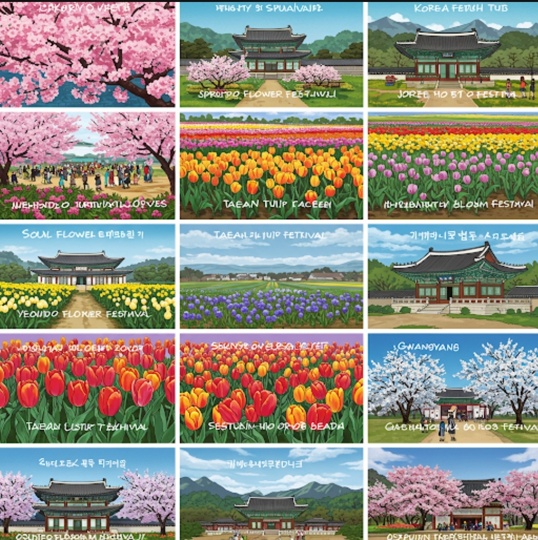 봄꽃 축제 총정리! 전국 벚꽃, 튤립, 매화 명소 추천