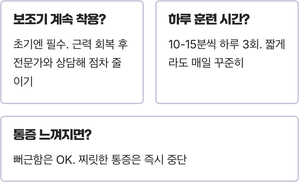 족하수 환자를 위한 단계별 걷기 훈련 방법