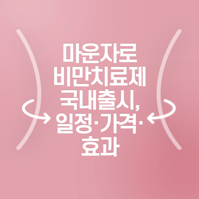 마운자로 비만치료제 국내출시, 일정&middot;가격&middot;효과
